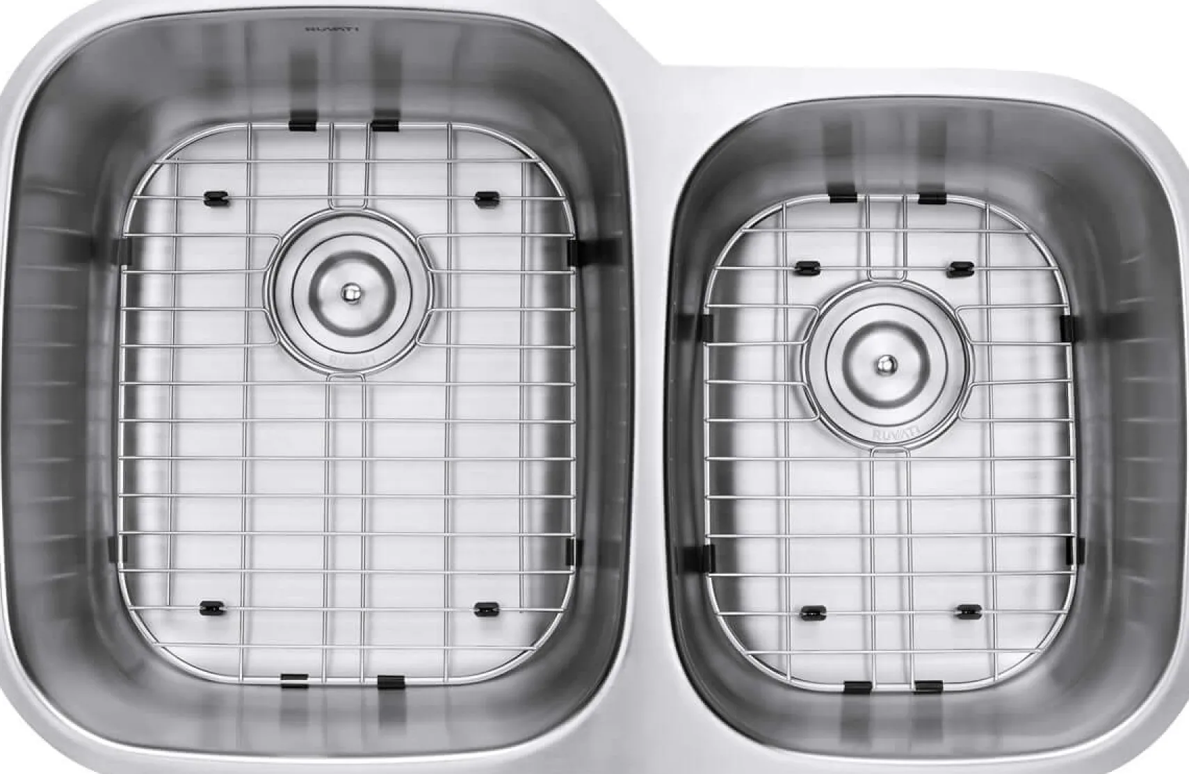 Ruvati Parmi 32" Undermount Stainless Steel Kitchen Sink, 60/40 Double Bowl, 16 Gauge, RVM4310