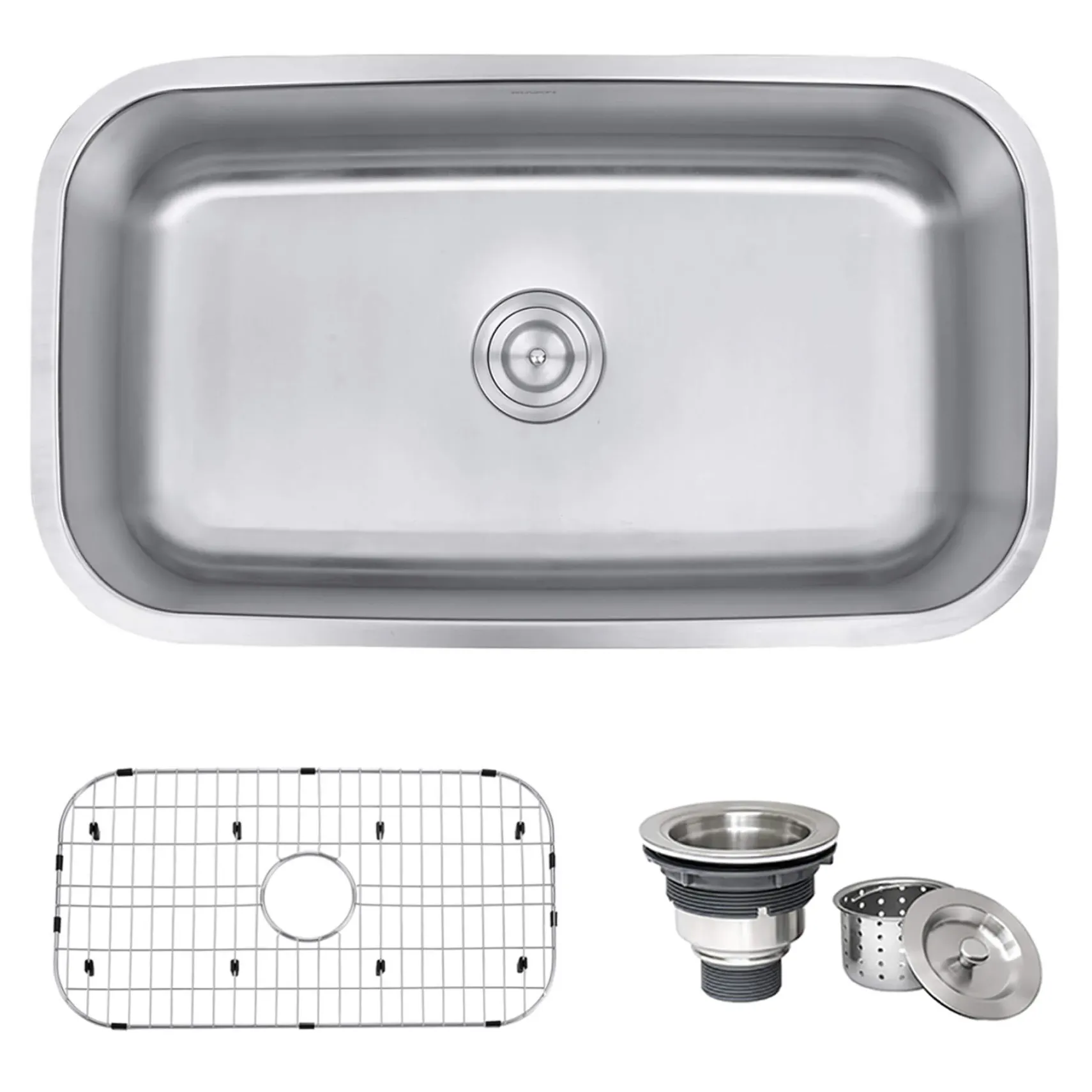 Ruvati Parmi 32" Undermount Stainless Steel Kitchen Sink, 16 Gauge, RVM4200