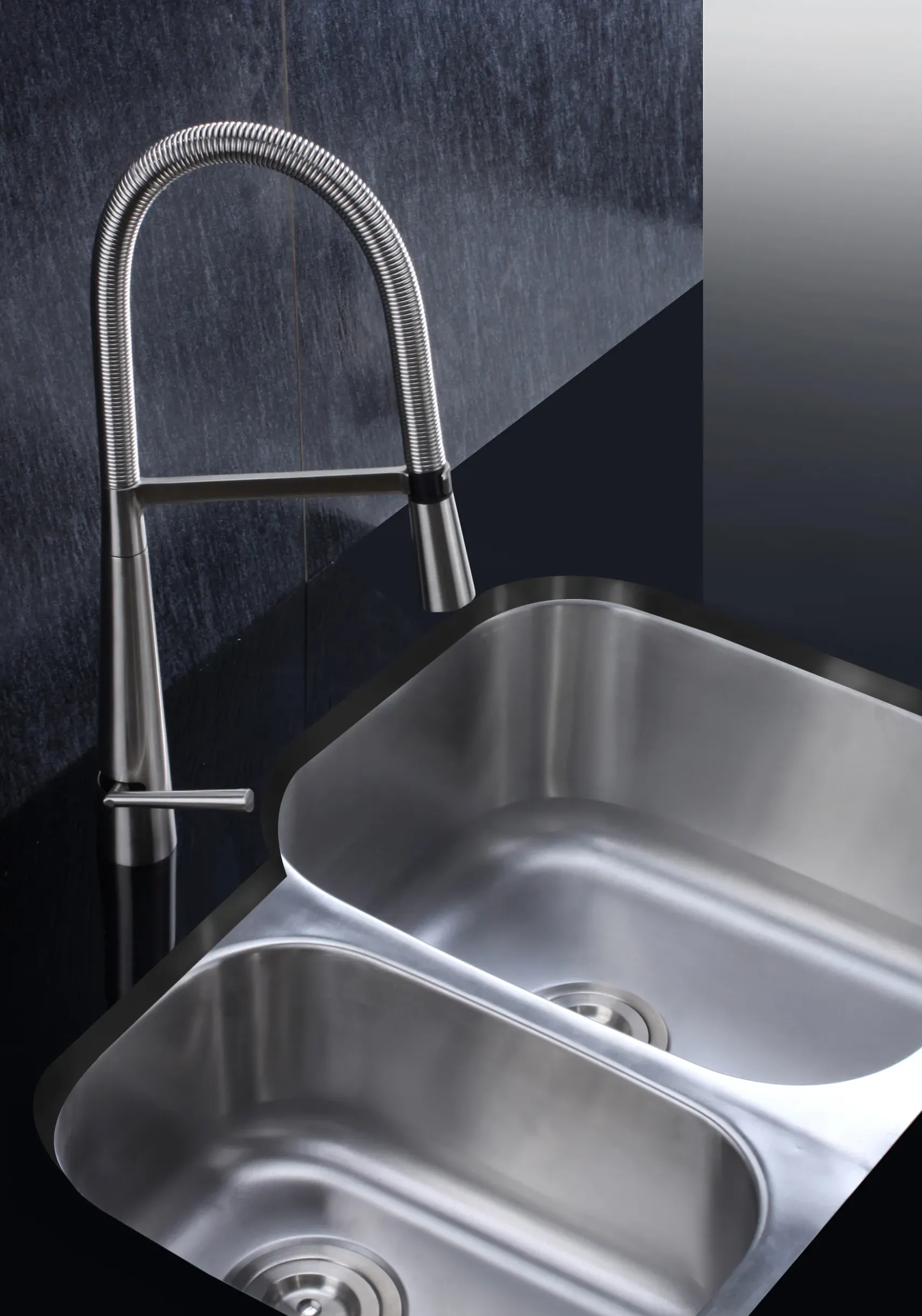 Ruvati Parmi 29" Undermount Stainless Steel Kitchen Sink, 40/60 Double Bowl, 16 Gauge, RVM4505
