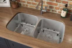 Ruvati Parmi 32" Undermount Stainless Steel Kitchen Sink, 50/50 Double Bowl, 16 Gauge, RVM4300