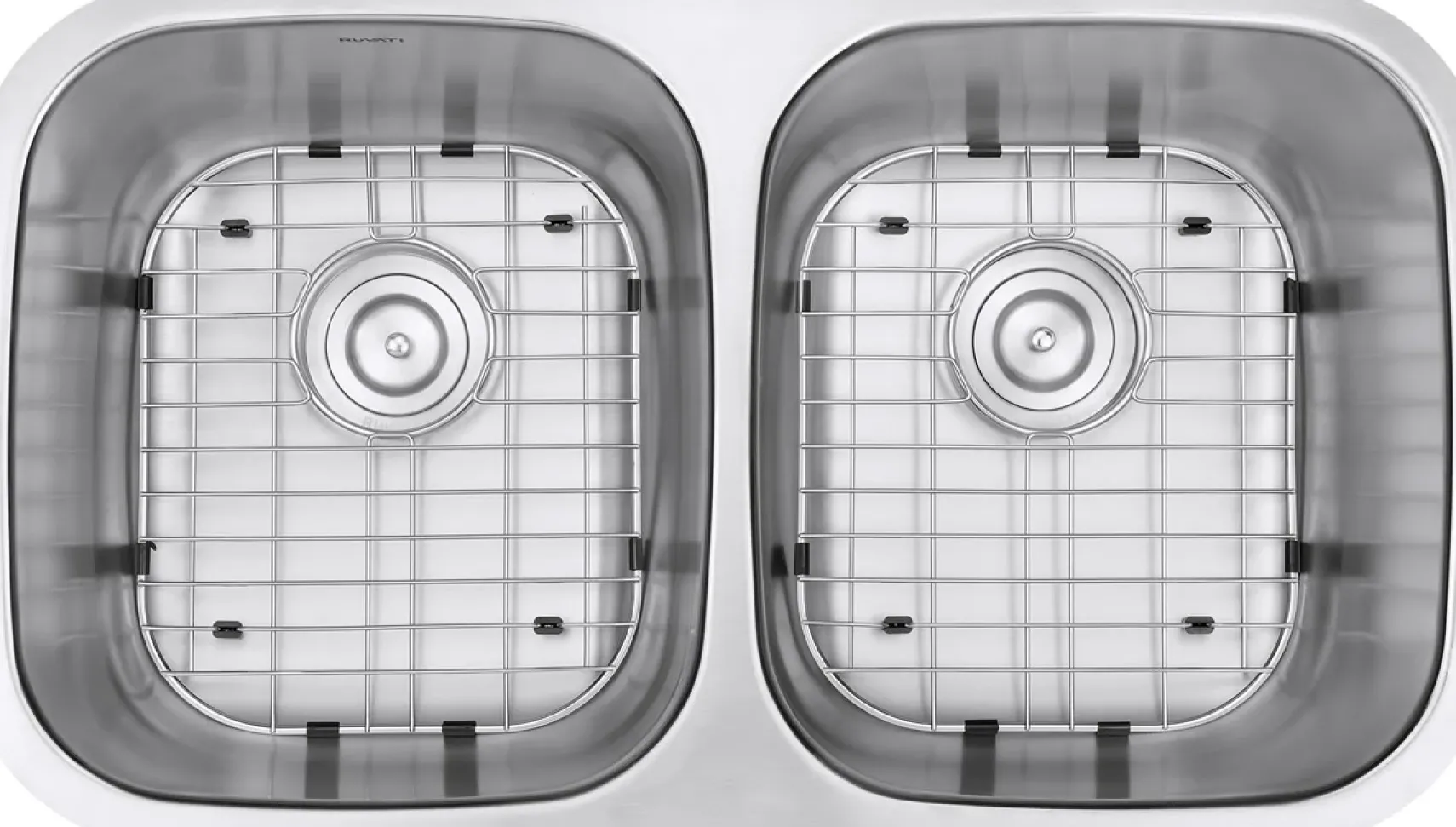 Ruvati Parmi 32" Undermount Stainless Steel Kitchen Sink, 50/50 Double Bowl, 16 Gauge, RVM4300