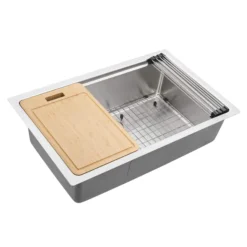 Ruvati Renaro 31" Undermount Stainless Steel Workstation Kitchen Sink, RVM5231