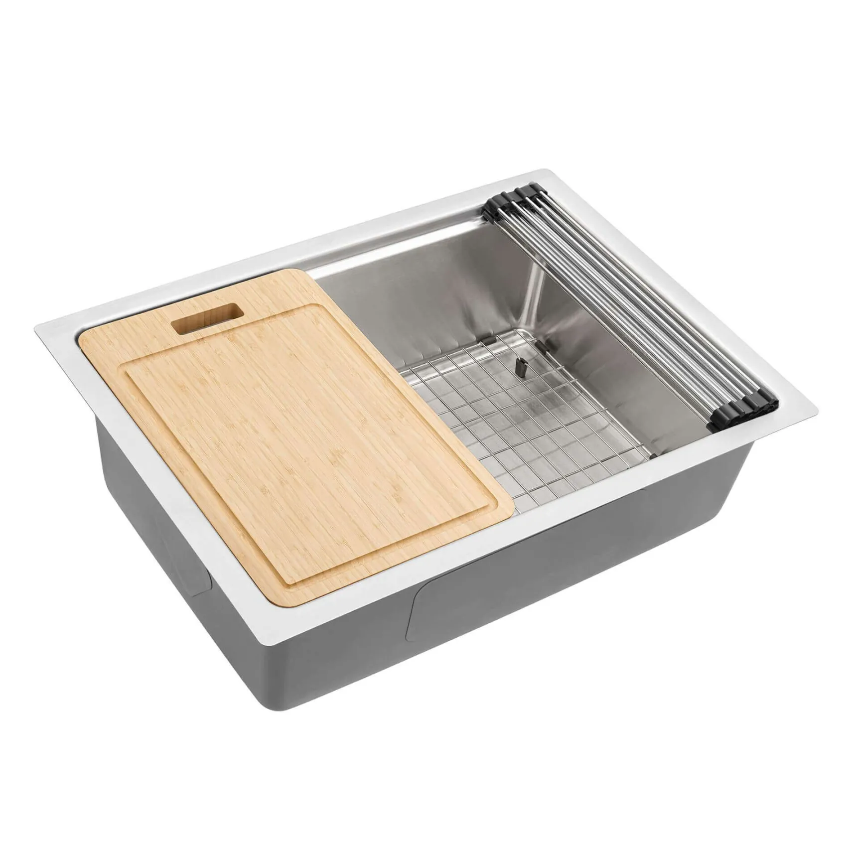 Ruvati Renaro 27" Undermount Stainless Steel Workstation Kitchen Sink, RVM5227