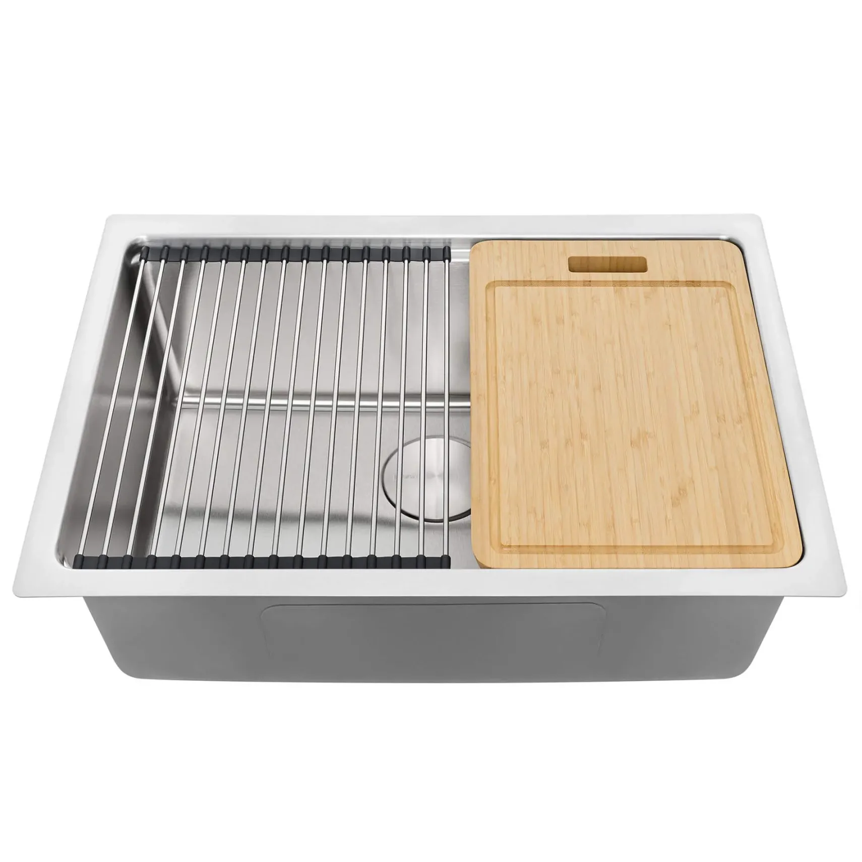 Ruvati Renaro 27" Undermount Stainless Steel Workstation Kitchen Sink, RVM5227