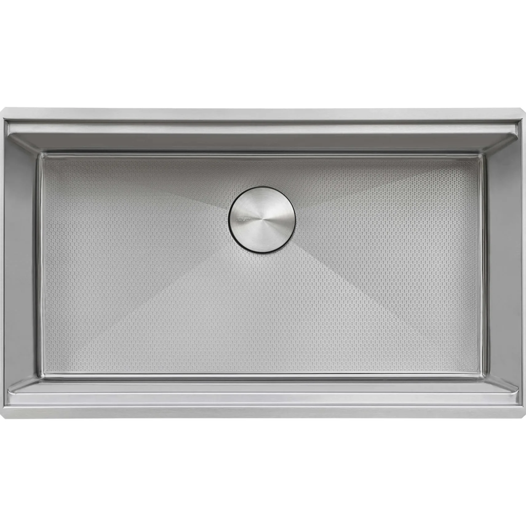 Ruvati Roma Hex Hex Bottom 30-inch Workstation Scratch Resistant Embossed Texture Kitchen Sink Stainless Steel, 16, RVH8630