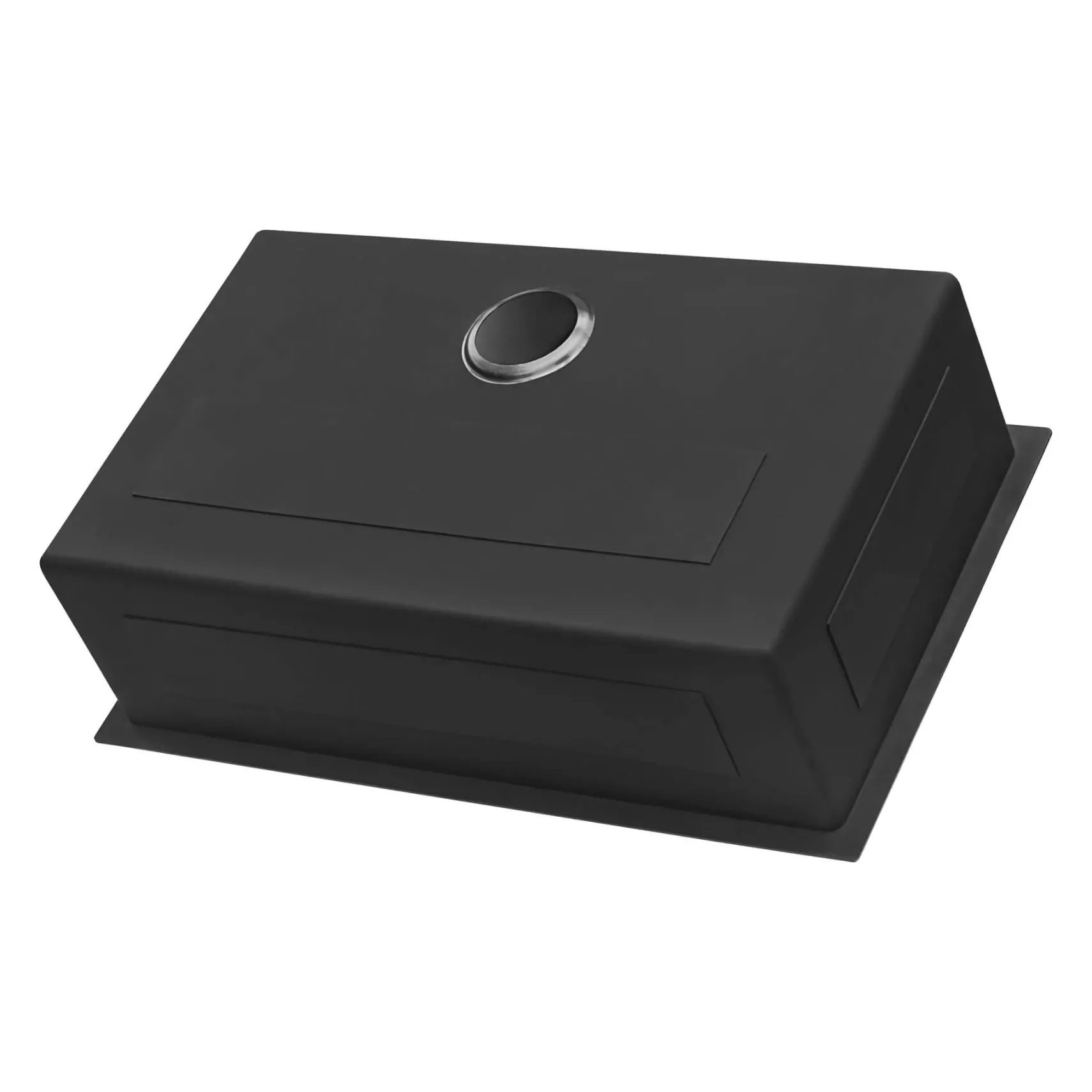 Ruvati Terraza 33" Undermount Stainless Steel Kitchen Sink, Gunmetal Matte Black, 16 Gauge, RVH6433BL