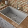 Ruvati Tirana Pro 30" Stainless Steel Kitchen Sink, 16 Gauge, Rounded Corners, RVH8009
