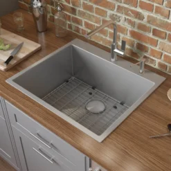 Ruvati Tirana Pro 25" Stainless Steel Kitchen Sink, 16 Gauge, Rounded Corners, RVH8007