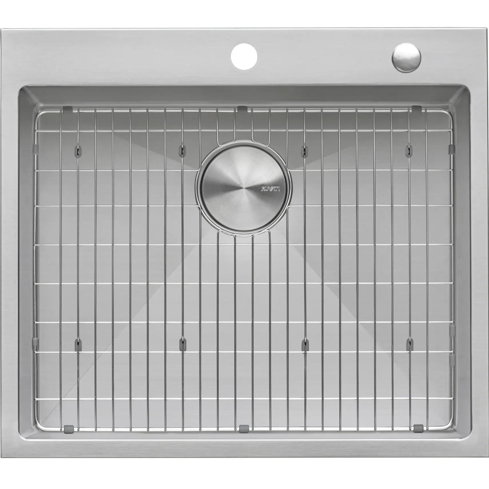 Ruvati Tirana Pro 25" Stainless Steel Kitchen Sink, 16 Gauge, Rounded Corners, RVH8007