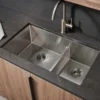 Ruvati Urbana 36" Undermount Stainless Steel Kitchen Sink, 60/40 Low Divide Double Bowl, 16 Gauge, RVH7417
