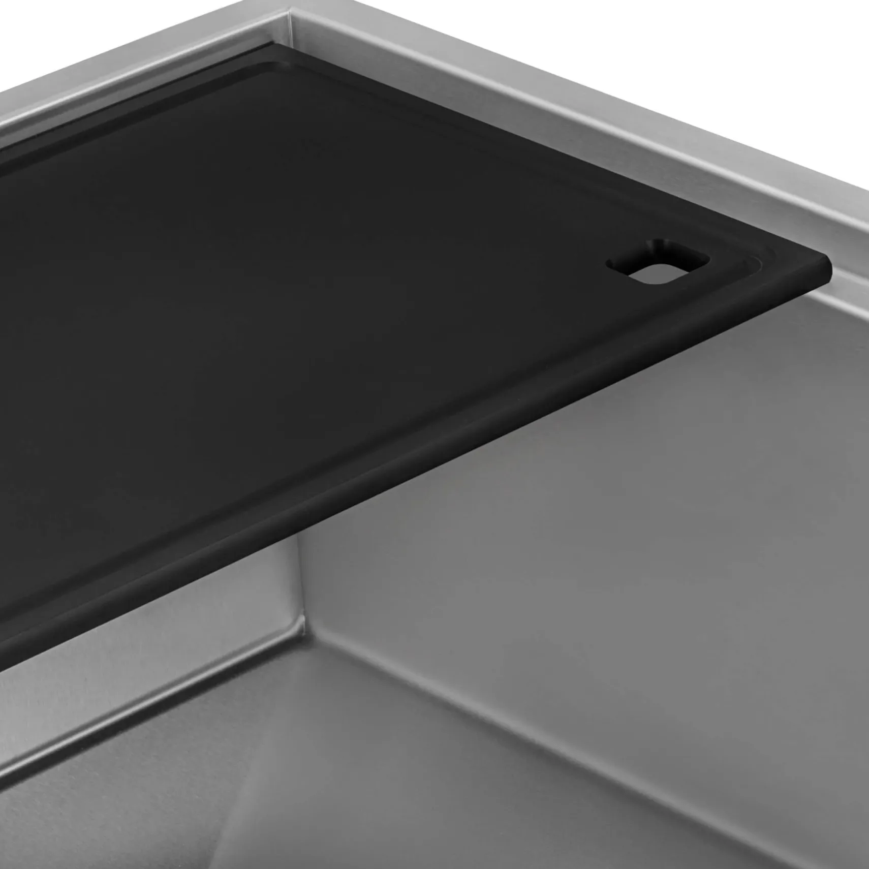 Ruvati Veniso Nova 30" Slope Bottom Offset Drain Undermount Stainless Steel Workstation Kitchen Sink, 16 Gauge, RVH8584