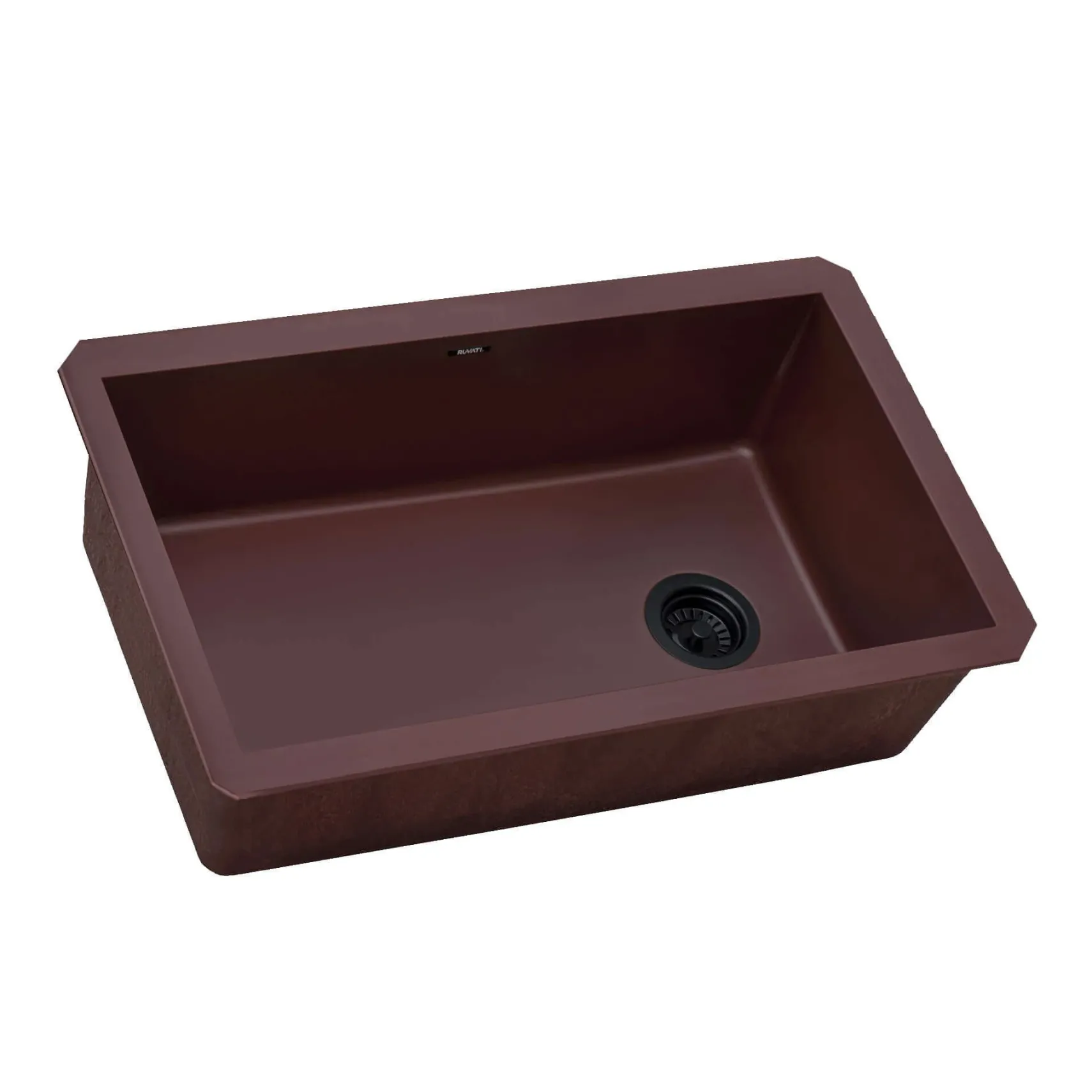 Ruvati 32 x 19 inch epiGranite Undermount Granite Composite Single Bowl Kitchen Sink, Carnelian Red, RVG2033RD