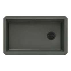 Ruvati 32 x 19 inch epiGranite Undermount Granite Composite Single Bowl Kitchen Sink, Juniper Green, RVG2033RN