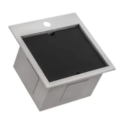 Ruvati 15 x 15 inch Marine Grade T-316 Workstation Topmount RV Boat Outdoor Sink Stainless Steel, RVQ5215