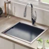 Ruvati 21 x 20 inch Outdoor Workstation Sink T-316 Marine Grade Topmount Stainless Steel BBQ, RVQ5221