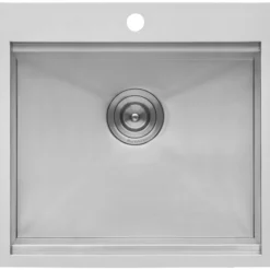 Ruvati 21 x 20 inch Outdoor Workstation Sink T-316 Marine Grade Topmount Stainless Steel BBQ, RVQ5221