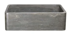 33" Smoke Brown Limestone Farmhouse Kitchen Sink, Single Bowl, Reversible, KF332010SB-NLP-BLN