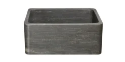 24" Smoke Brown Limestone Farmhouse Kitchen Sink, Reversible, KF242010-BLN