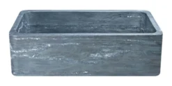 33" Soapstone Farmhouse Sink, Smooth Reversible Apron Front, Charcoal Marquina, KF332010SB-NLP-CMS