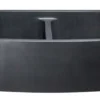 36" Stone 50/50 Double Bowl Farmhouse Kitchen Sink, Curved Reversible Apron Front, Black Lava, Black, KFCF362210DB-NLP-5050-BL