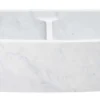 36" Stone 50/50 Double Bowl Farmhouse Kitchen Sink, Curved Reversible Apron Front, Carrara Marble, White, KFCF362210DB-NLP-5050-CW
