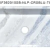 36" Stone Farmhouse Kitchen Sink, Smooth Reversible Apron Front, Crystal Blue Quartzite, KF362010SB-NLP-CRSBLU