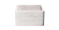 17" Stone Farmhouse Kitchen Sink, Smooth Reversible Apron Front, Crema Lyon Limestone, Beige, KF171710-CL