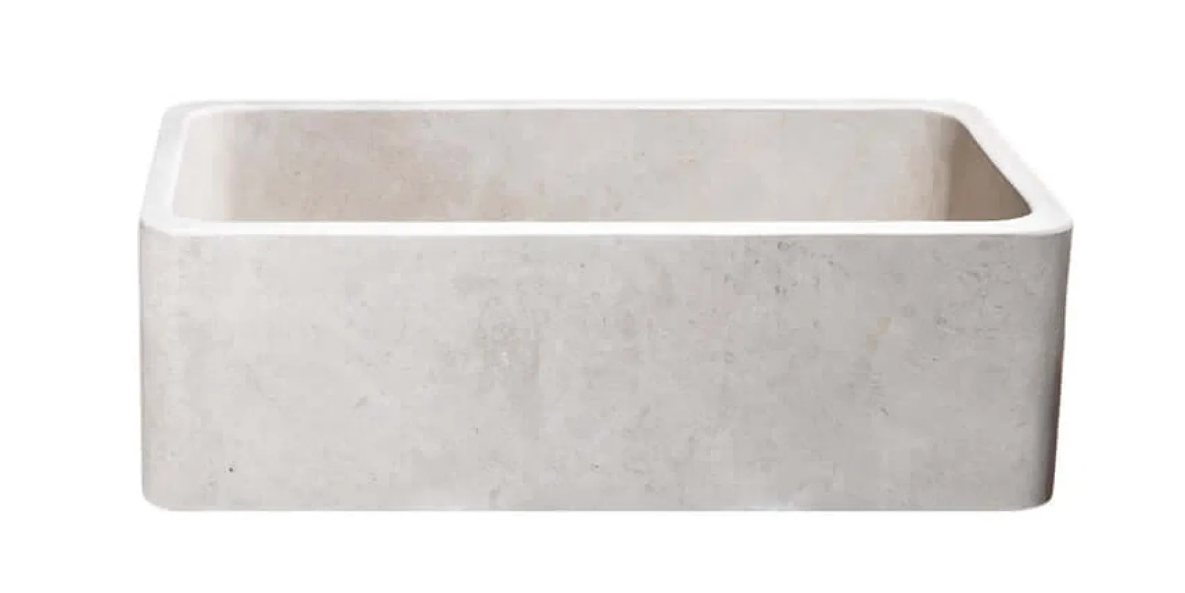 33" Stone Farmhouse Kitchen Sink, Smooth Reversible Apron Front, Cantera Beige Marble, KF332010SB-NLP-CB