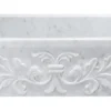 36" Stone Farmhouse Kitchen Sink, Design Apron Front, Carrara Marble, White, KF362010SB-F2-CW