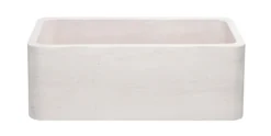 30" Stone Farmhouse Kitchen Sink, Smooth Reversible Apron Front, Crema Lyon Limestone, Beige, KF302010SB-NLP-CL