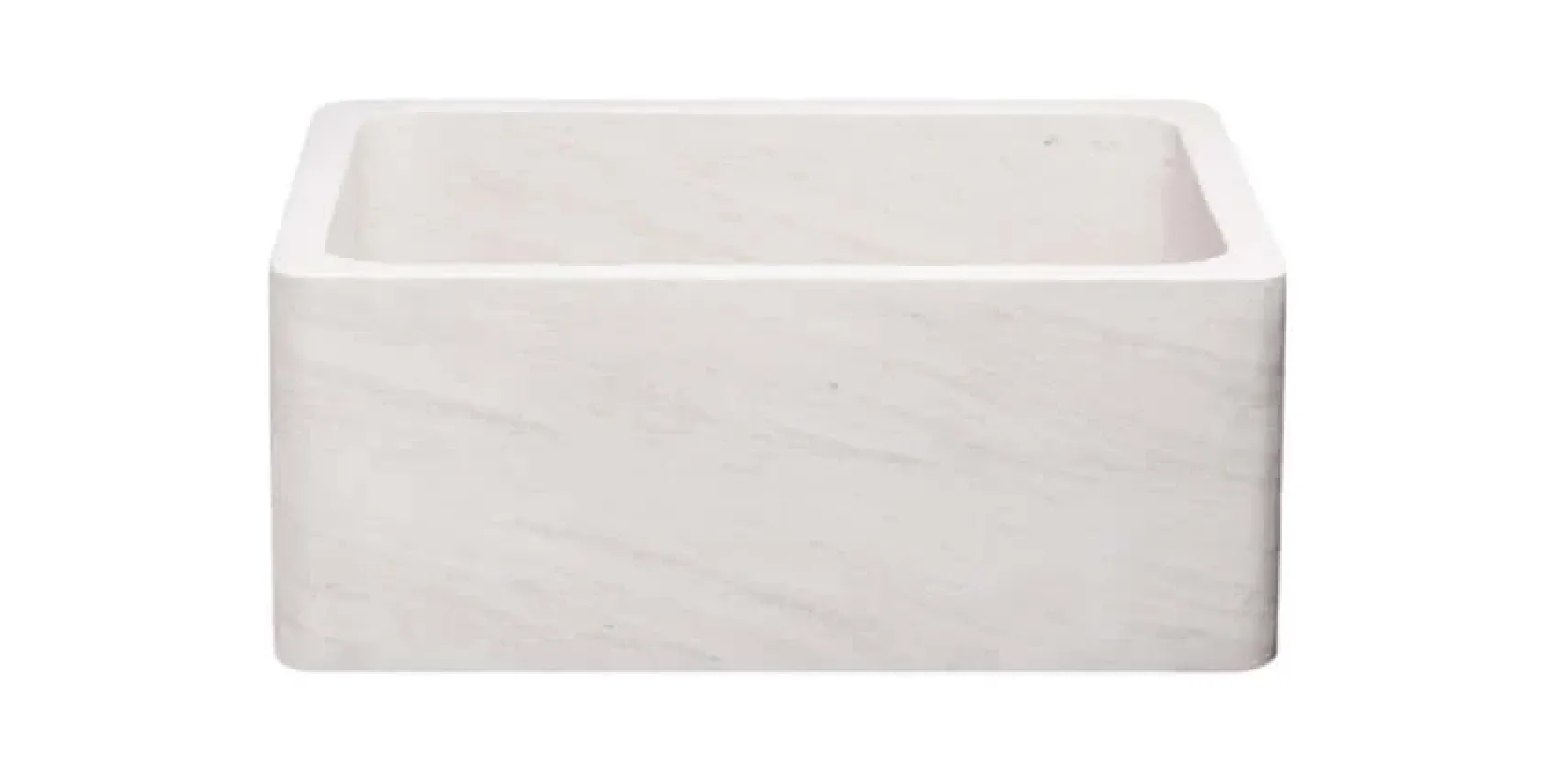 24" Stone Farmhouse Kitchen Sink, Smooth Reversible Apron Front, Crema Lyon Limestone, Beige, KF242010-CL
