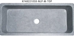 48" Stone Farmhouse Kitchen Sink, Smooth Reversible Apron Front, Mercury Granite, Gray, KF482210SB-NLP-M