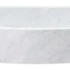 30" Stone Farmhouse Kitchen Sink, Curved Reversible Apron Front, Carrara Marble, White, KFCF302210SB-NLP-CW