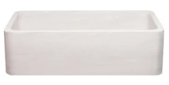 36" Stone Farmhouse Kitchen Sink, Smooth Reversible Apron Front, Crema Lyon Limestone, Beige, KF362010SB-NLP-CL