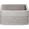 17" Stone Farmhouse Kitchen Sink, Curved Reversible Apron Front, Stratus Marble, Gray, KFCF171810-STDM