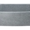 24" Stone Farmhouse Kitchen Sink, Curved Reversible Apron Front, Mercury Granite, Gray, KFCF242110-M