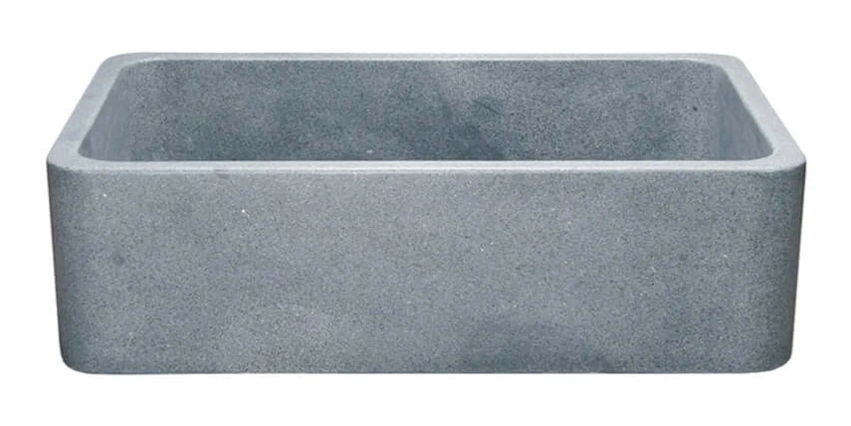 33" Stone Farmhouse Kitchen Sink, Smooth Reversible Apron Front, Mercury Granite, Gray, KF332010SB-NLP-M