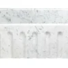 36" Stone Farmhouse Kitchen Sink, Fluted Reversible Apron Front, Carrara Marble, White, KF362010SB-WFLU-CW