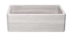 30" Stratus Marble Stone Farmhouse Kitchen Sink, Single Bowl, Reversible, KF302010SB-NLP-STLM