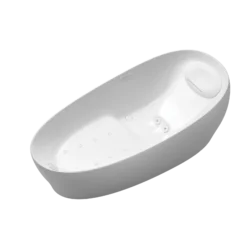 Toto 87" Galaline Reinforced Marble Flotation Bathtub with Zero Dimension and Hydrohands, Gloss White, PJYD2200PWEU#GW