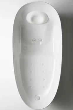 Toto 87" Galaline Reinforced Marble Flotation Bathtub with Zero Dimension and Hydrohands, Gloss White, PJYD2200PWEU#GW