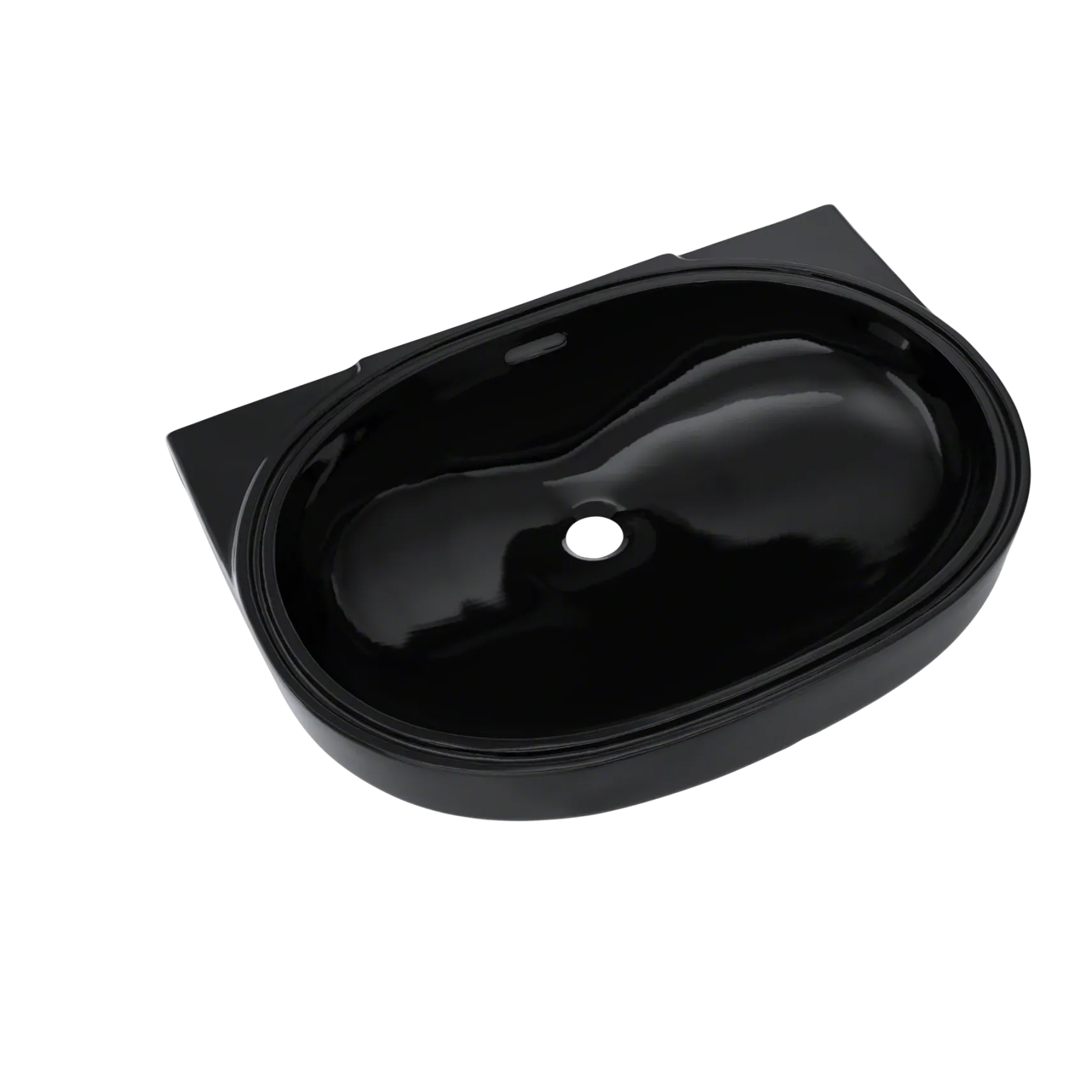 TOTO 19-11/16" x 13-3/4" Oval Undermount Bathroom Sink, Ebony, Vitreous China, LT546#51