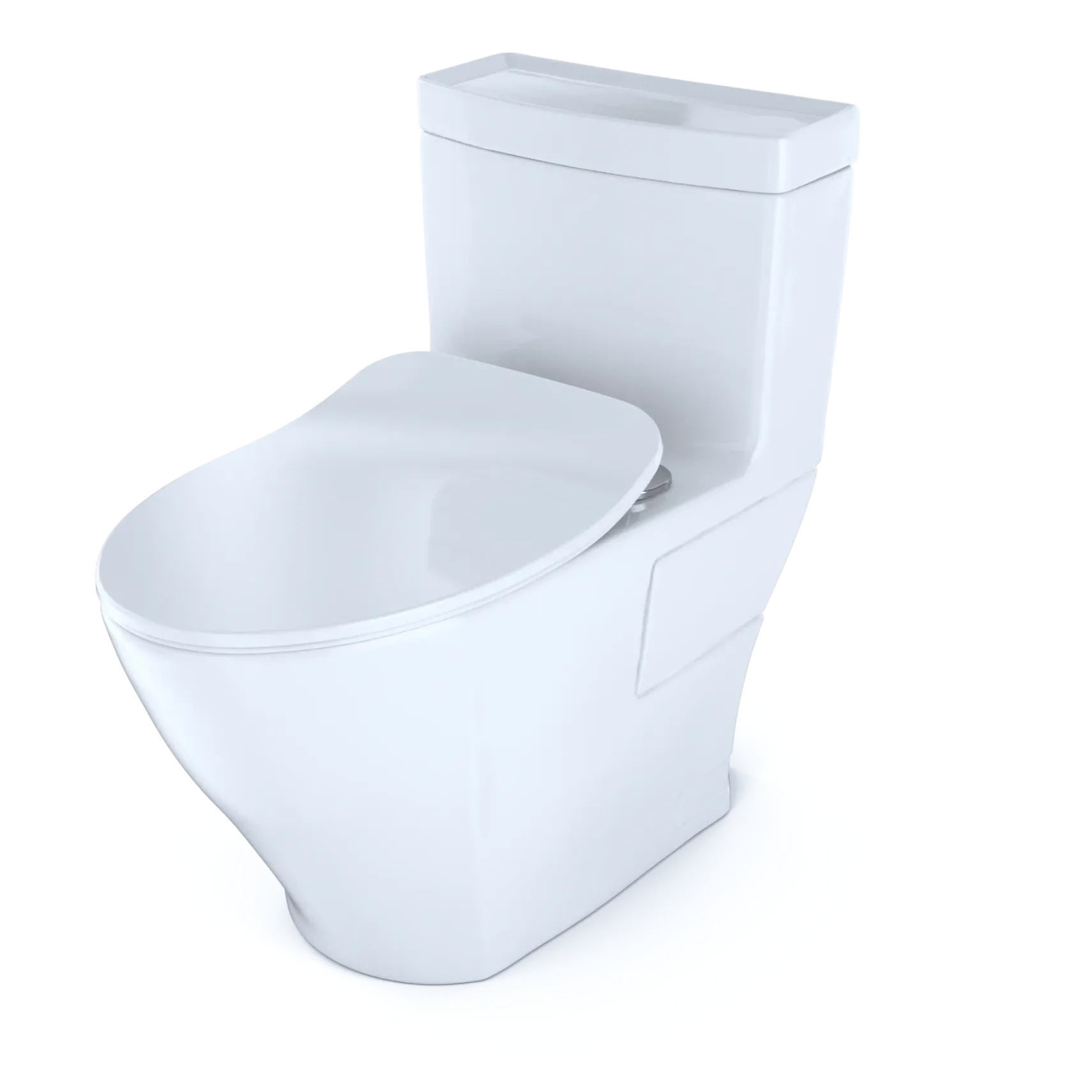 TOTO Aimes One-Piece Elongated 1.28 GPF Toilet with CEFIONTECT and SoftClose Seat, WASHLET+ Ready, Cotton White, Vitreous China, MS626234CEFG#01