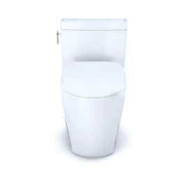 TOTO Aimes One-Piece Elongated 1.28 GPF Toilet with CEFIONTECT and SoftClose Seat, WASHLET+ Ready, Cotton White, Vitreous China, MS626234CEFG#01