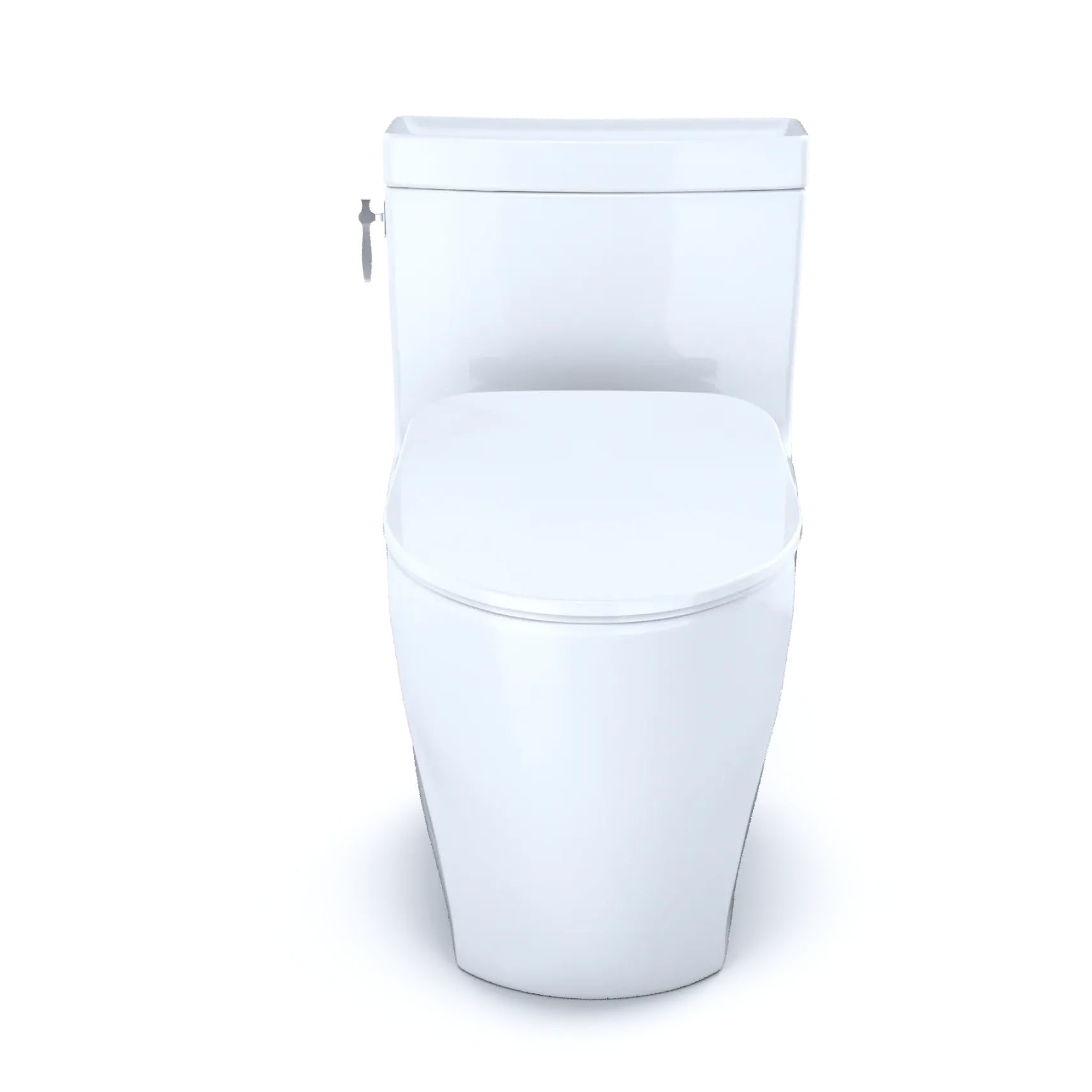 TOTO Aimes One-Piece Elongated 1.28 GPF Toilet with CEFIONTECT and SoftClose Seat, WASHLET+ Ready, Cotton White, Vitreous China, MS626234CEFG#01