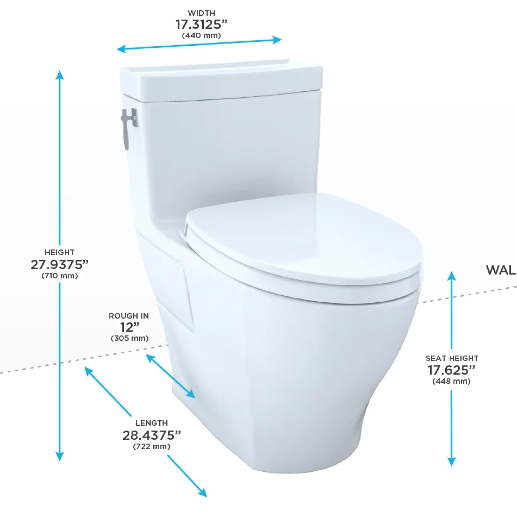 TOTO Aimes WASHLET+ One-Piece Elongated 1.28 GPF Universal Height Skirted Toilet with CEFIONTECT, Sedona Beige, Vitreous China, MS626124CEFG#12