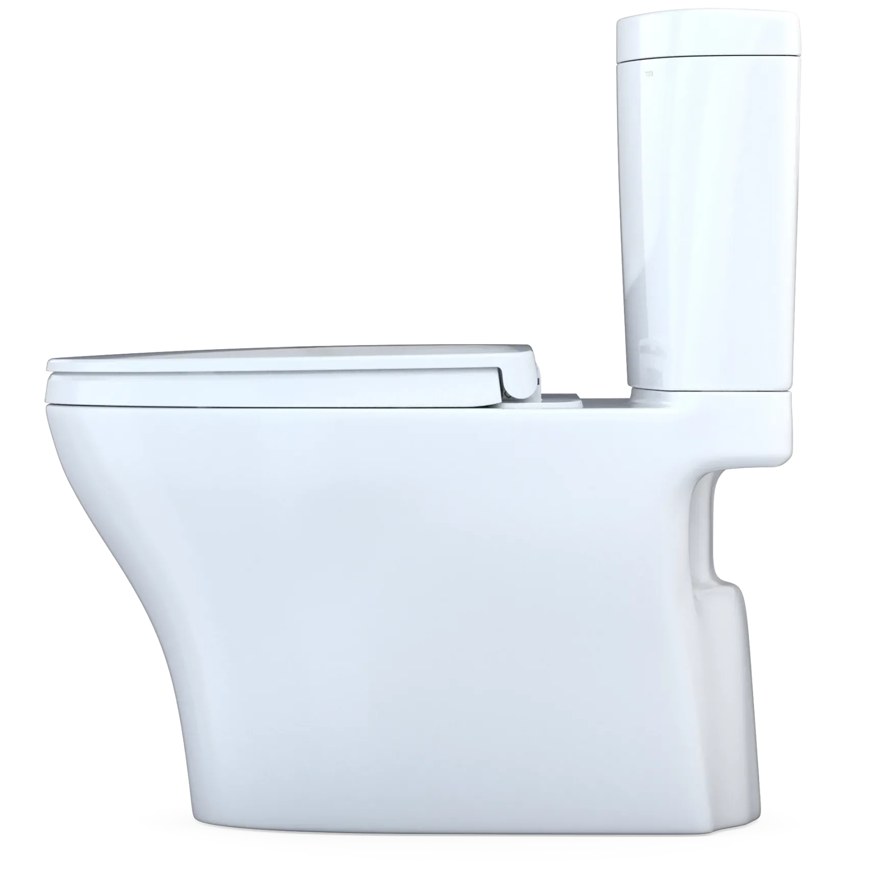 TOTO Aquia IV Arc Two-Piece Elongated Dual Flush 1.28 and 0.9 GPF Universal Height Toilet with CEFIONTECT, WASHLET+ Ready, Cotton White, Vitreous China, MS448124CEMFGN#01