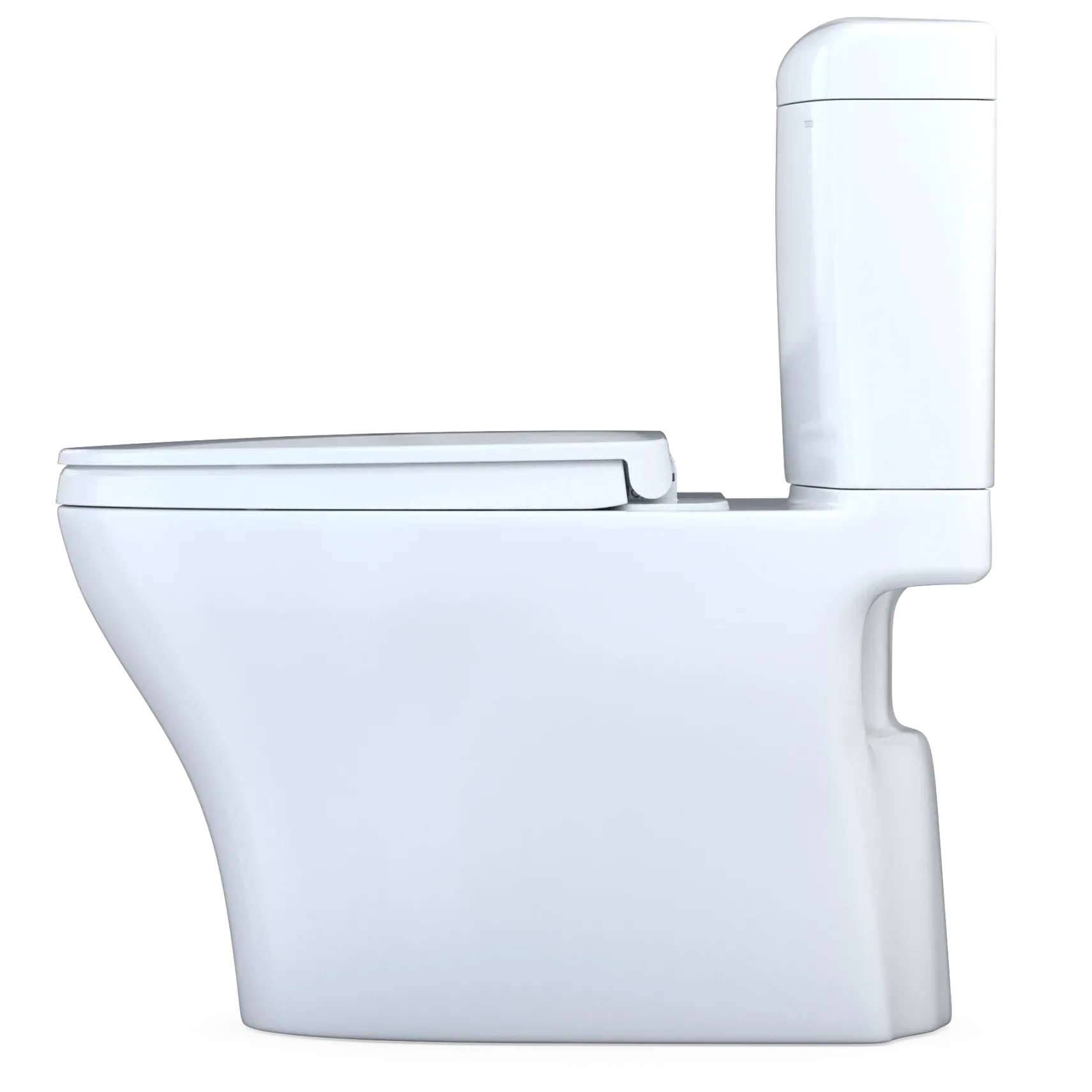TOTO Aquia IV Cube Two-Piece Elongated Dual Flush 1.28 and 0.9 GPF Universal Height Toilet with CEFIONTECT, WASHLET+ Ready, Cotton White, Vitreous China, MS436124CEMFGN#01