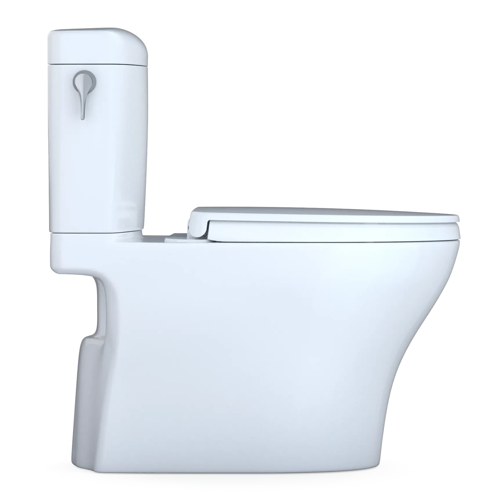 TOTO Aquia IV Cube Two-Piece Elongated Dual Flush 1.28 and 0.9 GPF Universal Height Toilet with CEFIONTECT, WASHLET+ Ready, Cotton White, Vitreous China, MS436124CEMFGN#01