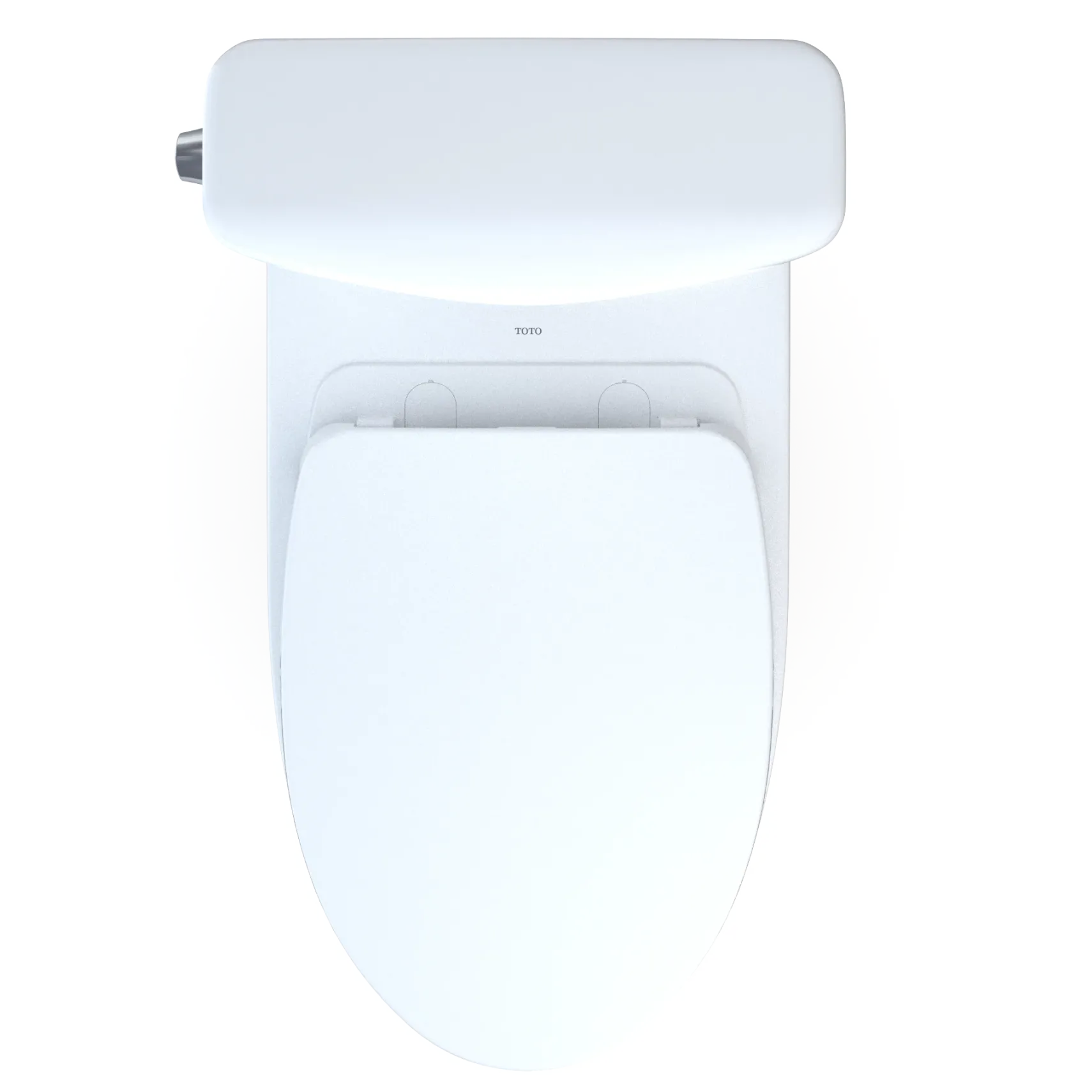 TOTO Aquia IV Cube Two-Piece Elongated Dual Flush 1.28 and 0.9 GPF Universal Height Toilet with CEFIONTECT, WASHLET+ Ready, Cotton White, Vitreous China, MS436124CEMFGN#01